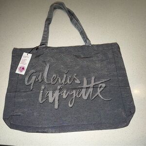 Galeries Lafayette Paris Gray Tote Bag